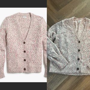 J. Crew Rainbow Marled Cardigan Sweater